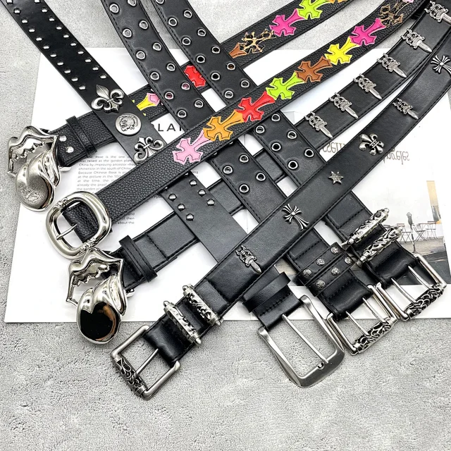 Chrome Hearts Belts Cross Patch Roller Buckle Belt product detail image 2