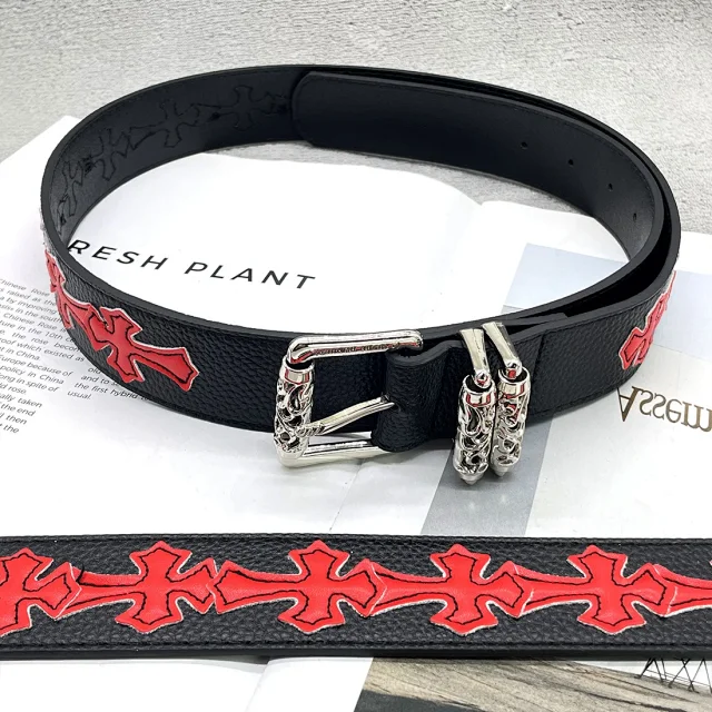 Chrome Hearts Belts Cross Patch Roller Buckle Belt product detail image 12