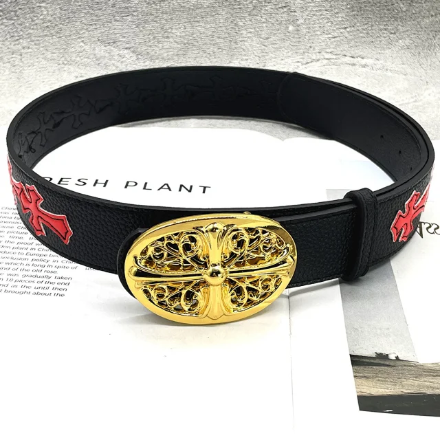 Chrome Hearts Belts Cross Patch Roller Buckle Belt product detail image 20