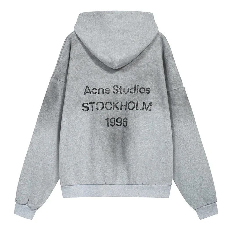 Acne Studios Stockholm 1996 Off White Gray Oversized Hoodie