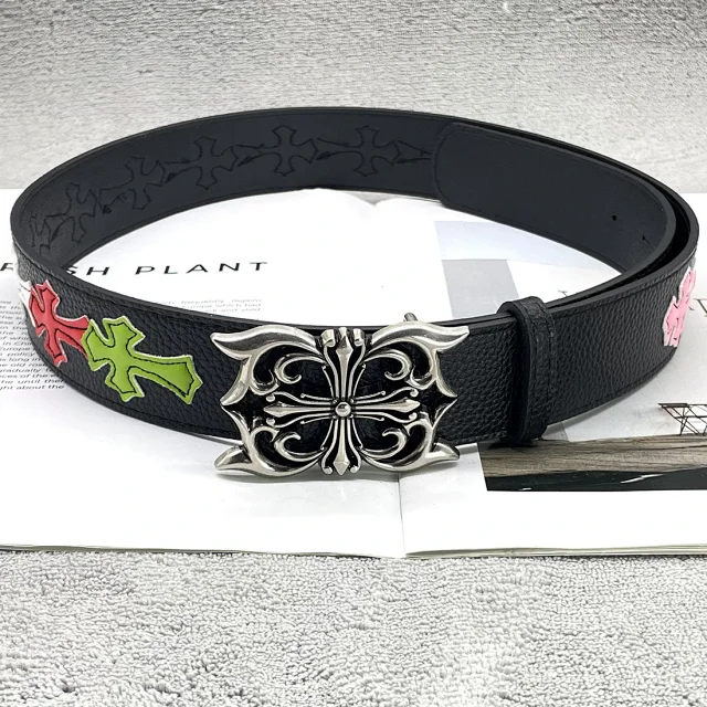 Chrome Hearts Belts Cross Patch Roller Buckle Belt product detail image 23