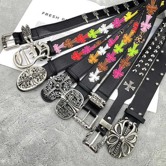 Chrome Hearts Belts Cross Patch Roller Buckle Belt product detail image 3