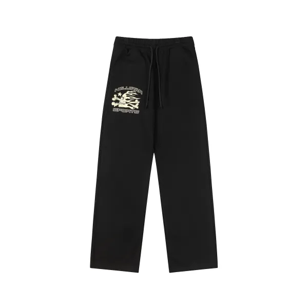 Hellstar Sports Skull Flame Sweatpants Black - 1