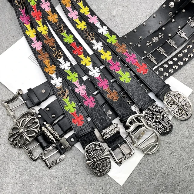 Chrome Hearts Belts Cross Patch Roller Buckle Belt product detail image 1