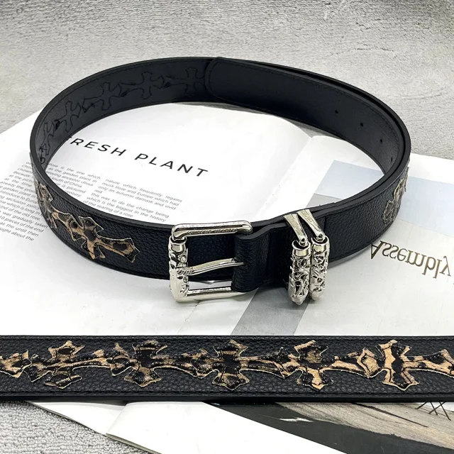Chrome Hearts Belts Cross Patch Roller Buckle Belt product detail image 11