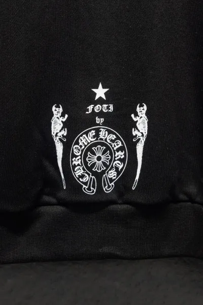 Chrome Hearts x Skull Patch Zip-Up Hoodie Black - 12