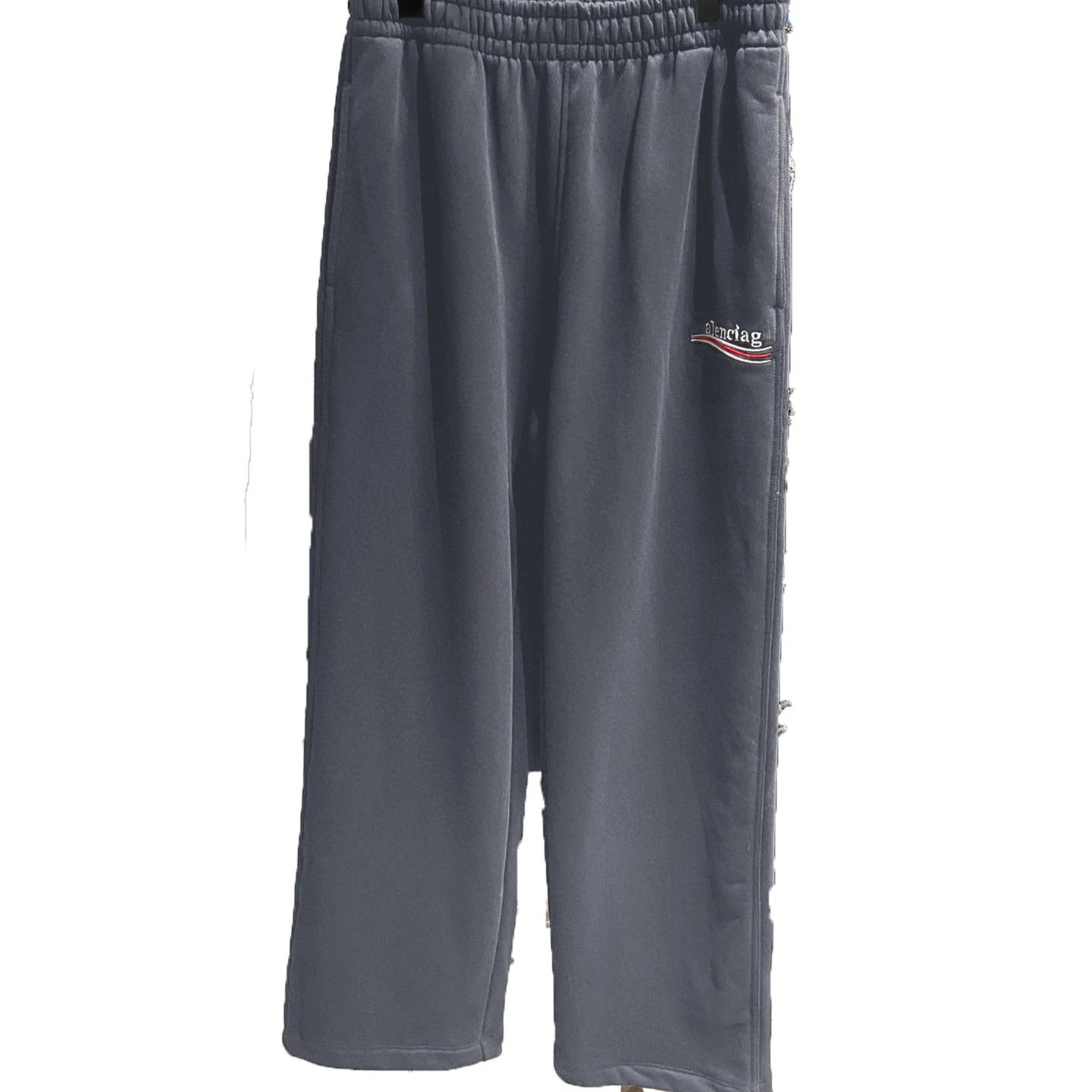 Unbranded Trousers Drawstring wide-leg with embroidered stripe detail image 5