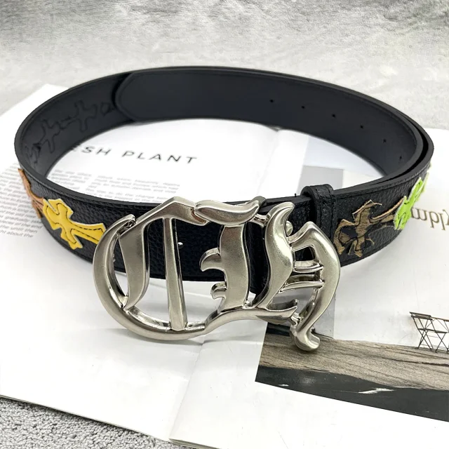 Chrome Hearts Belts Cross Patch Roller Buckle Belt product detail image 14