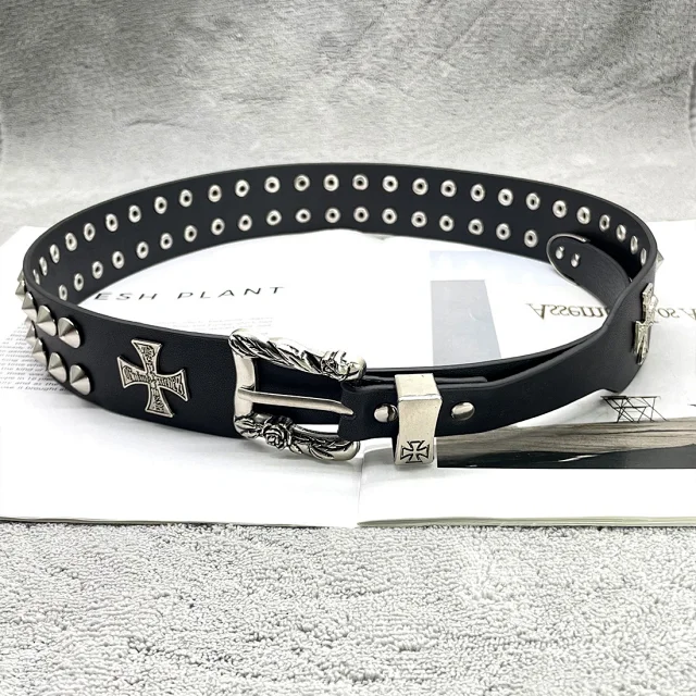 Chrome Hearts Belts Cross Patch Roller Buckle Belt product detail image 39