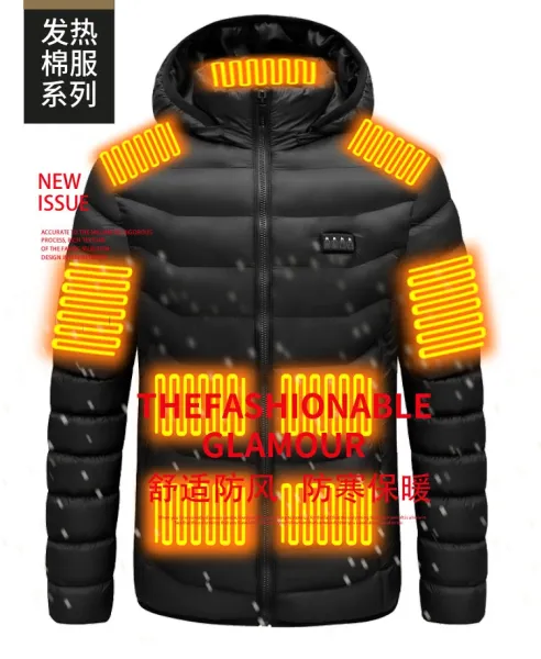 Design Heated Electric Down Jacket Navy with 19-Zone Heating System Down Jacket - 23