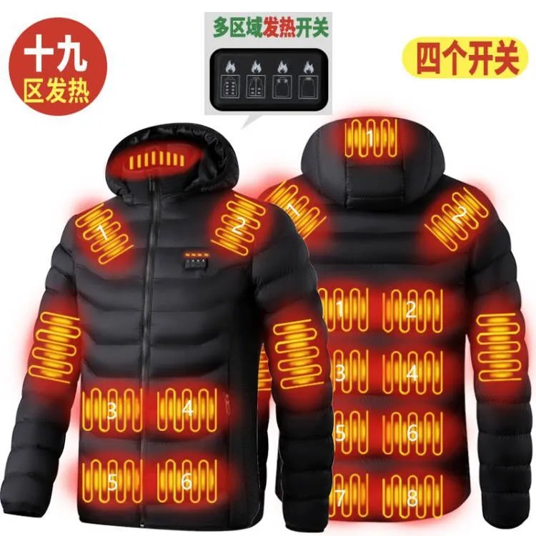Unbranded Jackets Hooded heated puffer jacket image 3