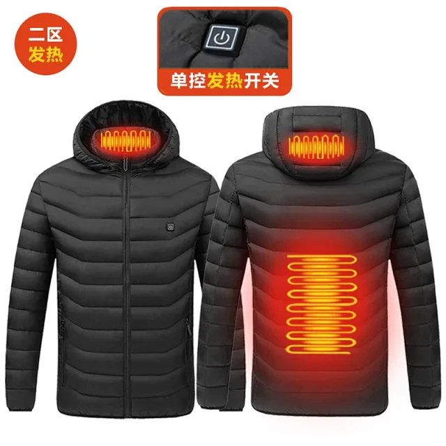 Unbranded Jackets Hooded heated puffer jacket product detail image 4