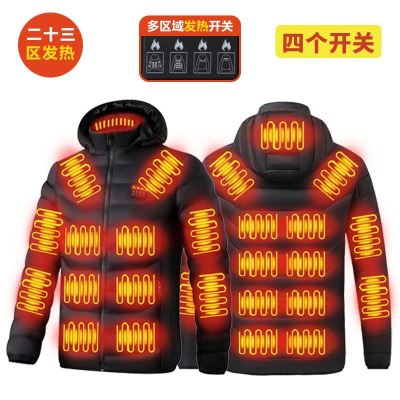 Unbranded Jackets Hooded heated puffer jacket image 2