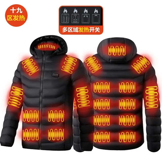 Unbranded Jackets Hooded heated puffer jacket product detail image 3