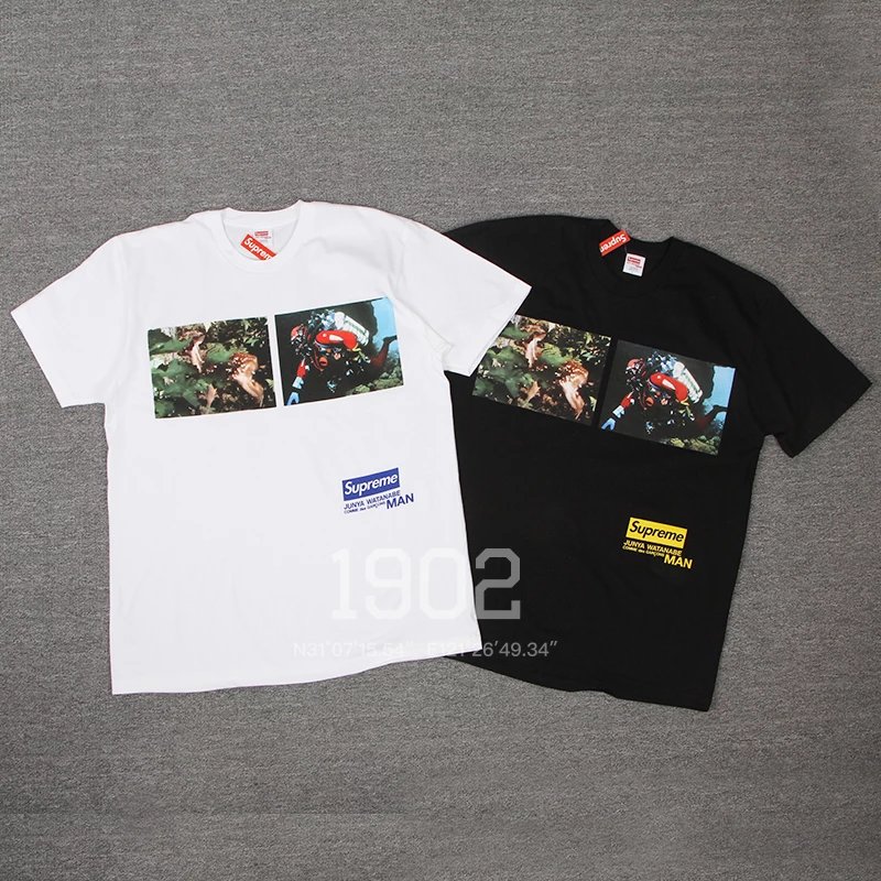 In Stock Supreme 21FW Junya Watanabe CDG Nature Tee Collaboration Short Sleeve T-Shirt