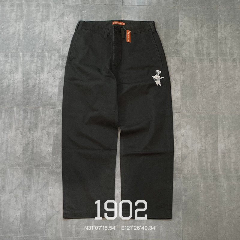 Supreme Toughboy ChinoPant Co branded Skateboarding Loose Work Pants Casual Pants in Stock