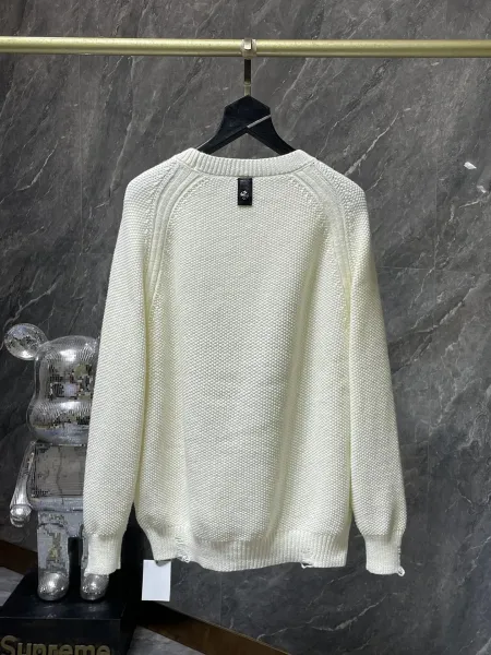 Chrome Hearts x Unknown Knit Sweater White with Silver Hardware Embellishment - 9