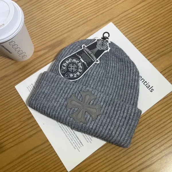 Chrome Hearts x Comme des Garçons Cross Patch Beanie Gray - 1