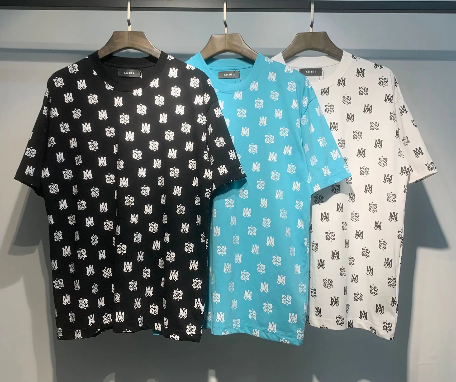 Amiri Heron Print Black T-Shirt - 8