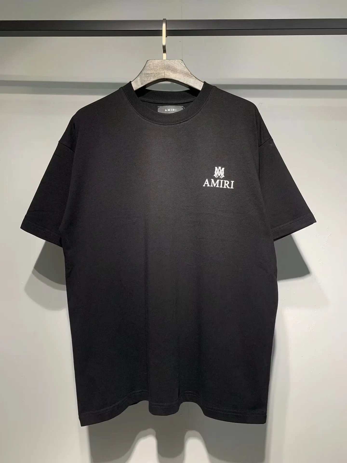 Amiri MA Stack Logo Tee Black White