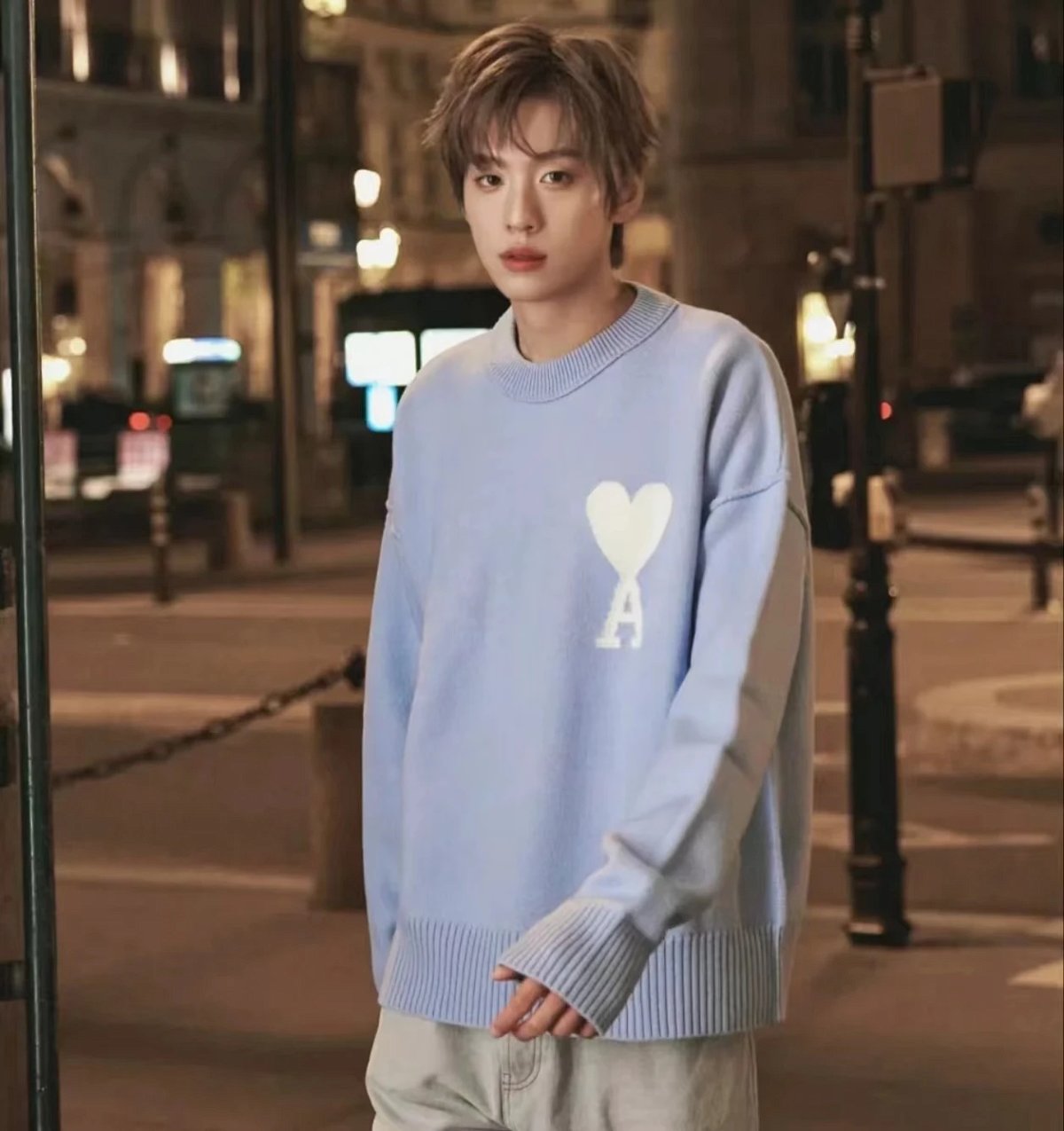AMI Paris Heart Logo Knit Sweater Forest Green product detail 51 in Litbuy spreadsheet finds