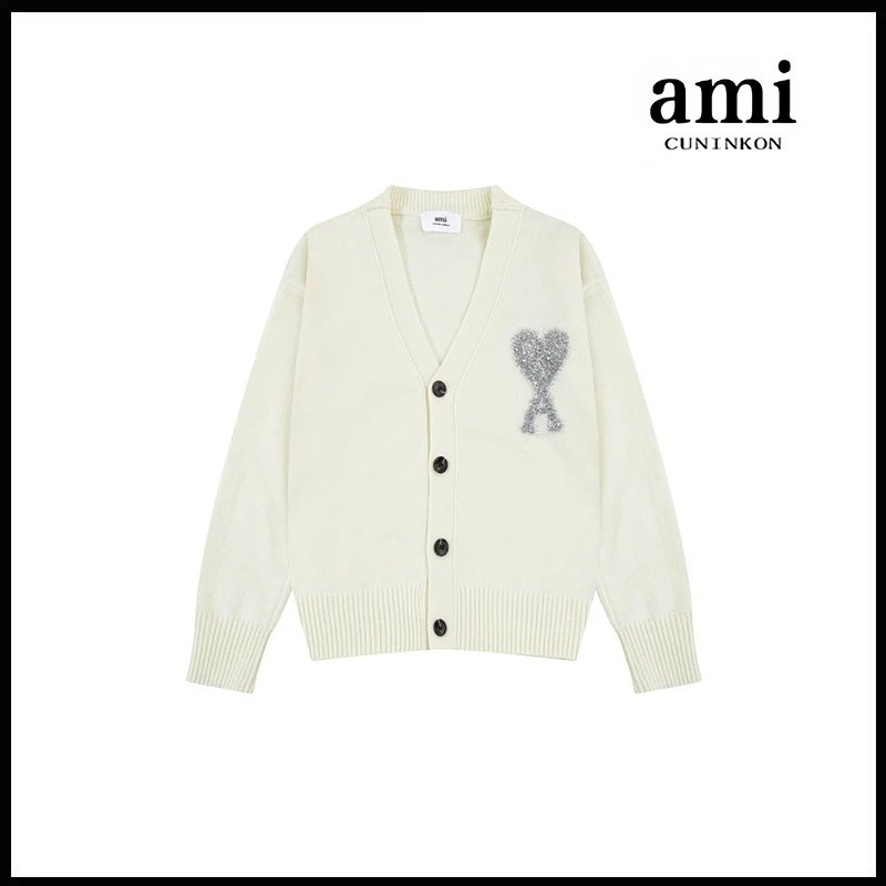 米白【A8148银色爱心开衫款】