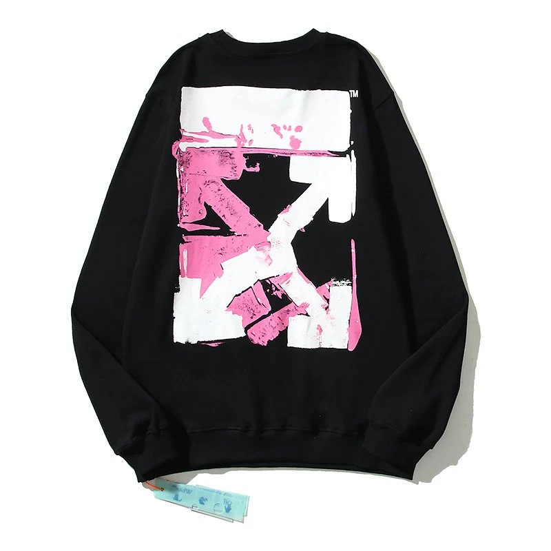Off-White Paint Splatter Arrow Crewneck Sweatshirt Black