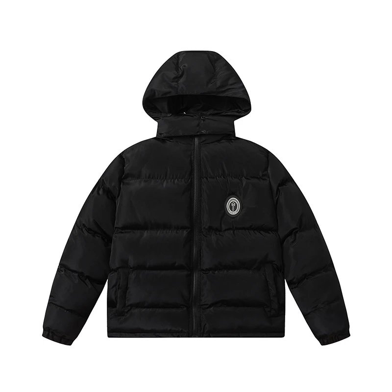 秋冬新款字母绣花连帽羽绒服男女休闲外套潮 · 颜色: 黑色 · 尺码: 未选择