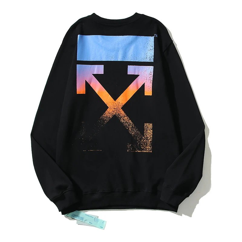 Off-White Sunset Gradient Arrow Crewneck Sweatshirt Black