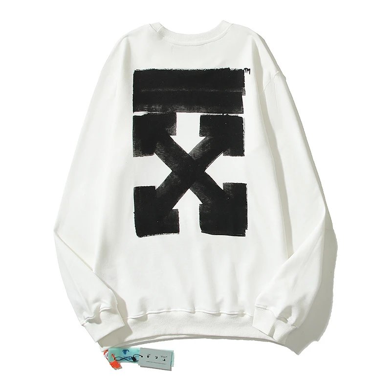 Off-White Brushstroke Arrow Crewneck Sweatshirt White
