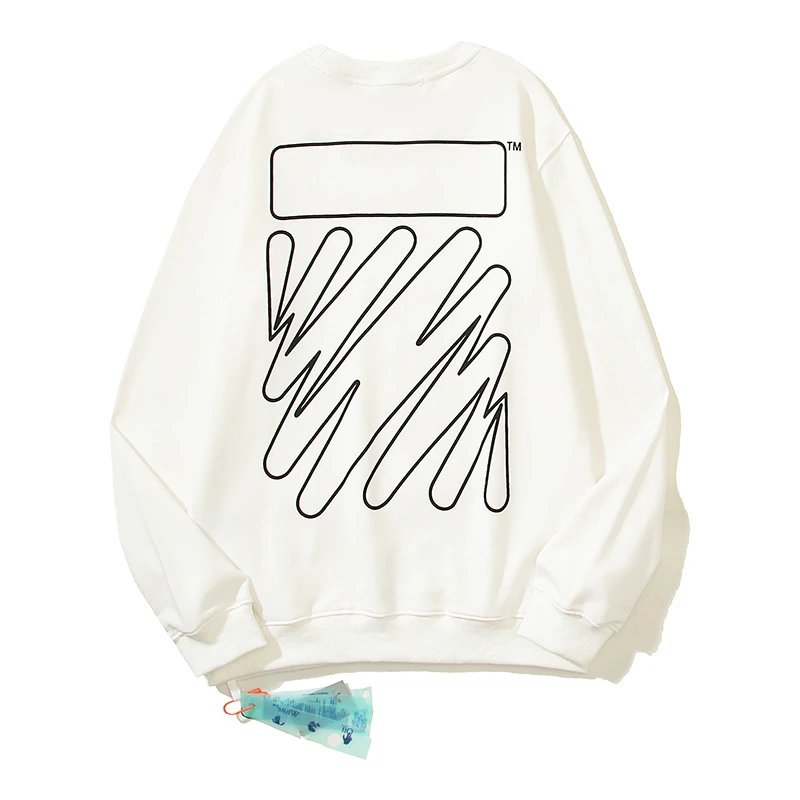 Off-White Outline Diagonal Crewneck Sweatshirt White