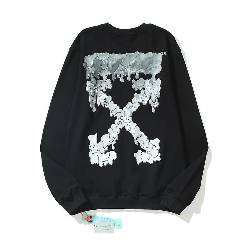 Off-White Drip Arrow Crewneck Sweatshirt Black