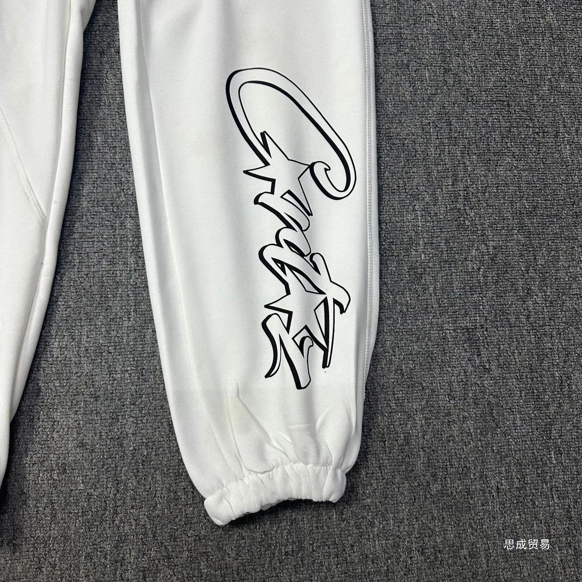 Corteiz Light Blue Script Logo Hoodie and Sweatpants Set - 36