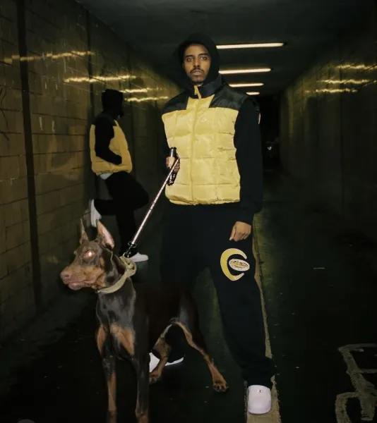 C2H4 Los Angeles Puffer Vest Yellow/Black - 5