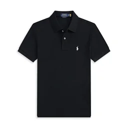 thumbnail for [DX19] summer men's lapel large size loose solid color cotton embroidery short sleeve T-shirt