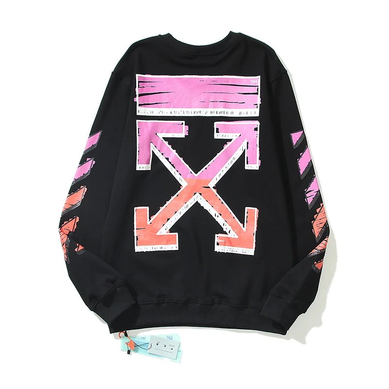 Off-White Gradient Arrow Brushstroke Crewneck Sweatshirt Black