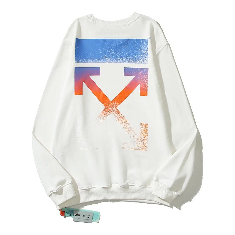 Off-White Sunset Gradient Arrow Crewneck Sweatshirt White