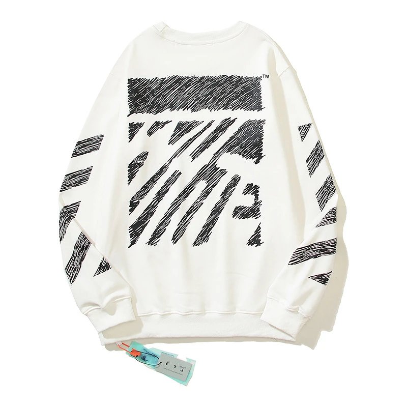 Off-White Scribble Diagonal Crewneck Sweatshirt White