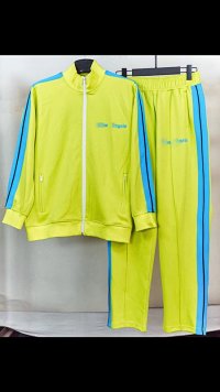 Fluorescent yellow paired with light blue