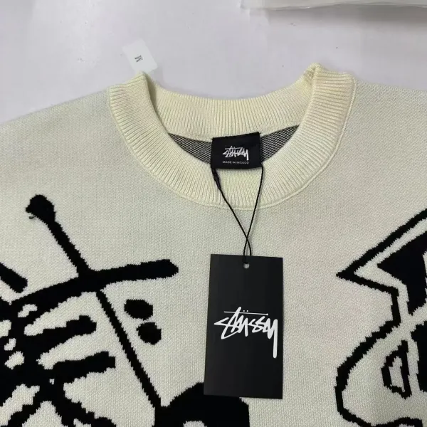 Off-White x Nike Swoosh Graphic Knit Sweater Beige - 9