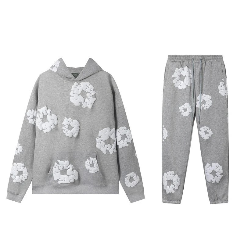 Hoodie suit light gray