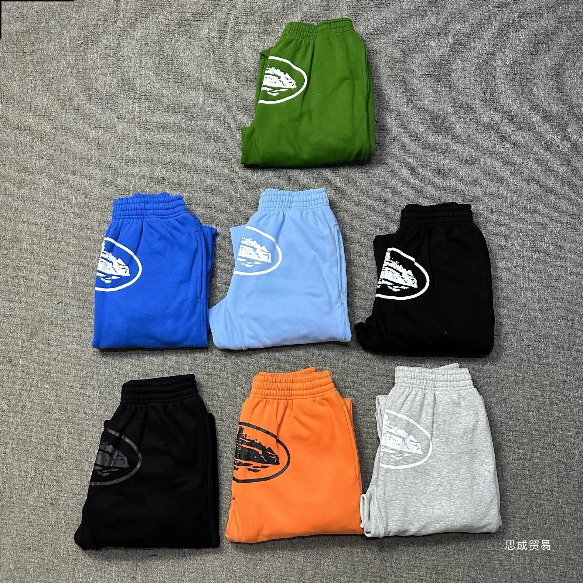 Corteiz Light Blue Script Logo Hoodie and Sweatpants Set - 11