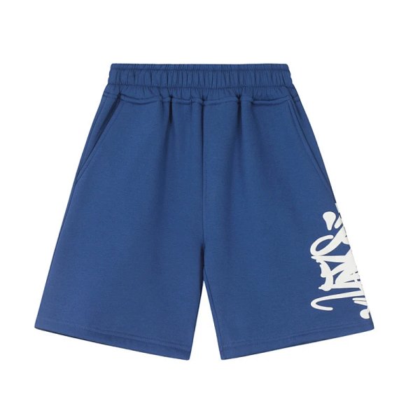 Design Graffiti Print Blue Sweat Shorts product listing in Litbuy spreadsheet finds