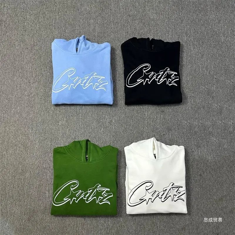 Corteiz Light Blue Script Logo Hoodie and Sweatpants Set - 30