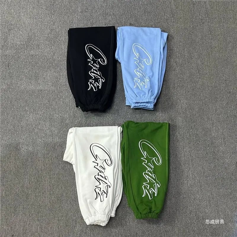 Corteiz Light Blue Script Logo Hoodie and Sweatpants Set - 31