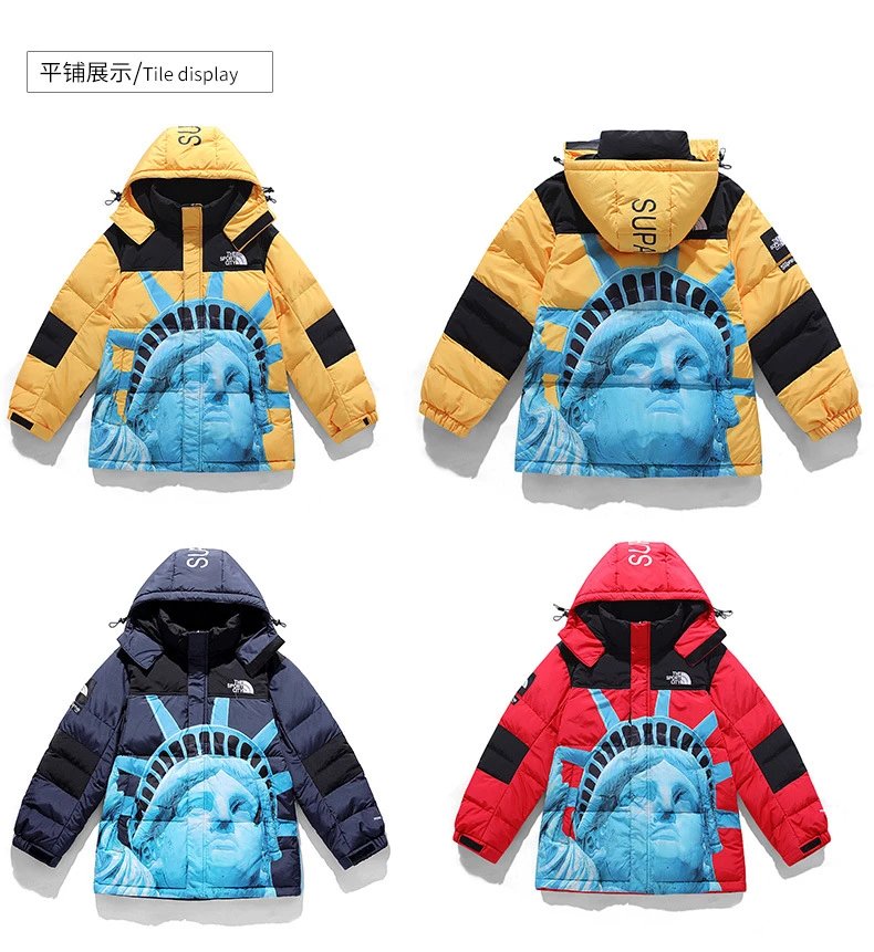The North Face x Liberty Art Fabrics Statue of Liberty Down Jacket Red/Black/Blue - 20