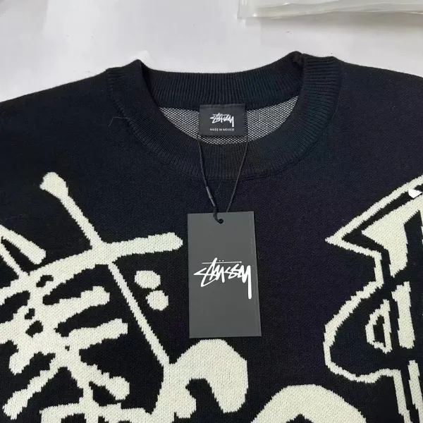 Off-White x Nike Swoosh Graphic Knit Sweater Beige - 7