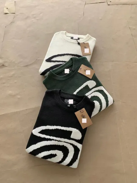 Off-White x Nike Swoosh Graphic Knit Sweater Beige - 22