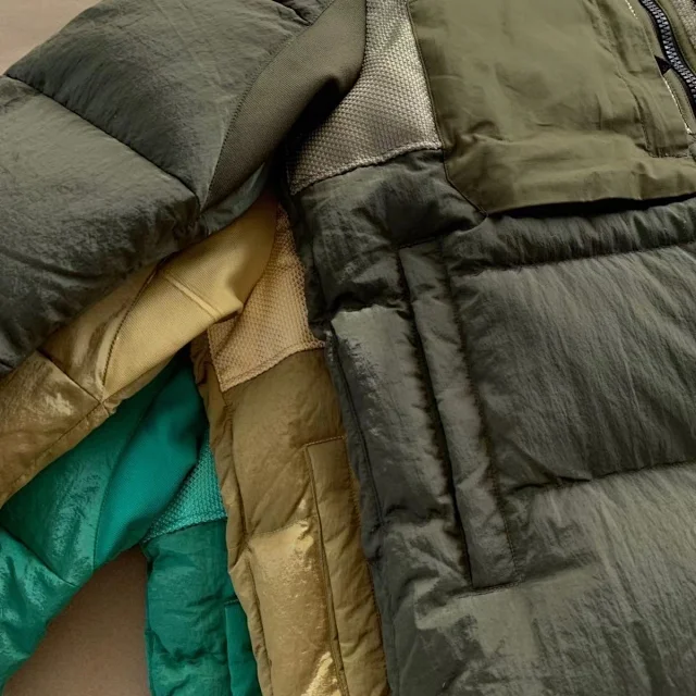 Unbranded Down Jackets Quilted stand-collar zip puffer jacket with chest pockets product detail image 5