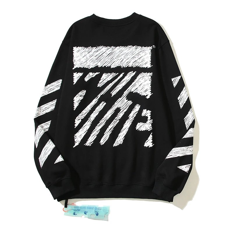 Off-White Scribble Diagonal Crewneck Sweatshirt Black